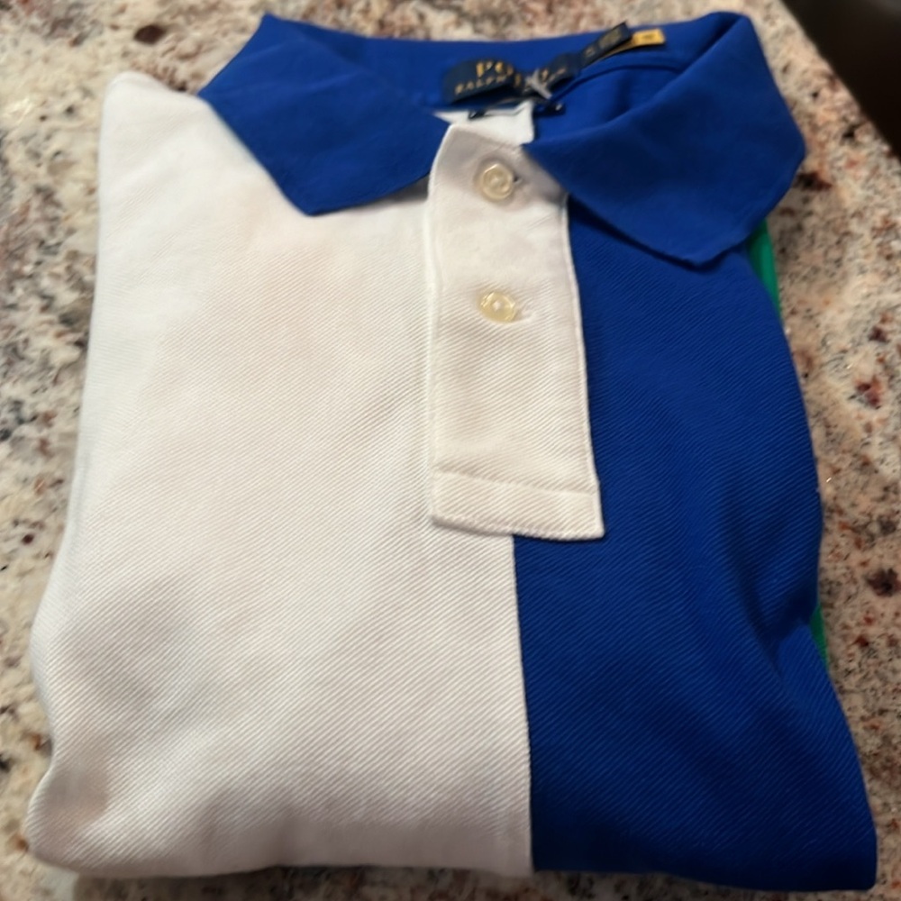Polo Ralph Lauren Big Pony Color-Blocked Polo Shirt Men’s XL Custom Slim Fit - Picture 9 of 11
